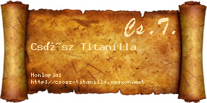 Csősz Titanilla névjegykártya